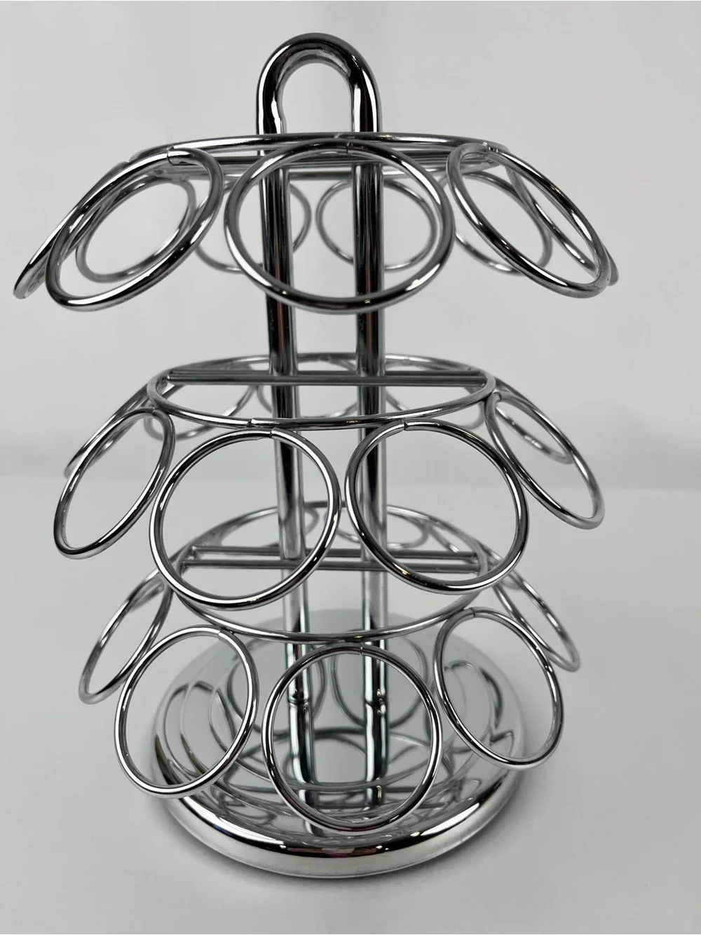 Keurig K-Cup 27-Pod Rotating Carousel Countertop Organizer Coffee Tea Chrome